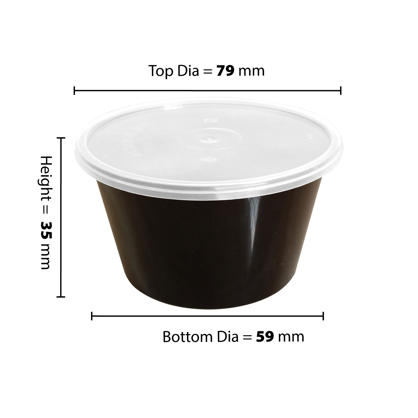 100ml Round Container with Lid MTP Packaging