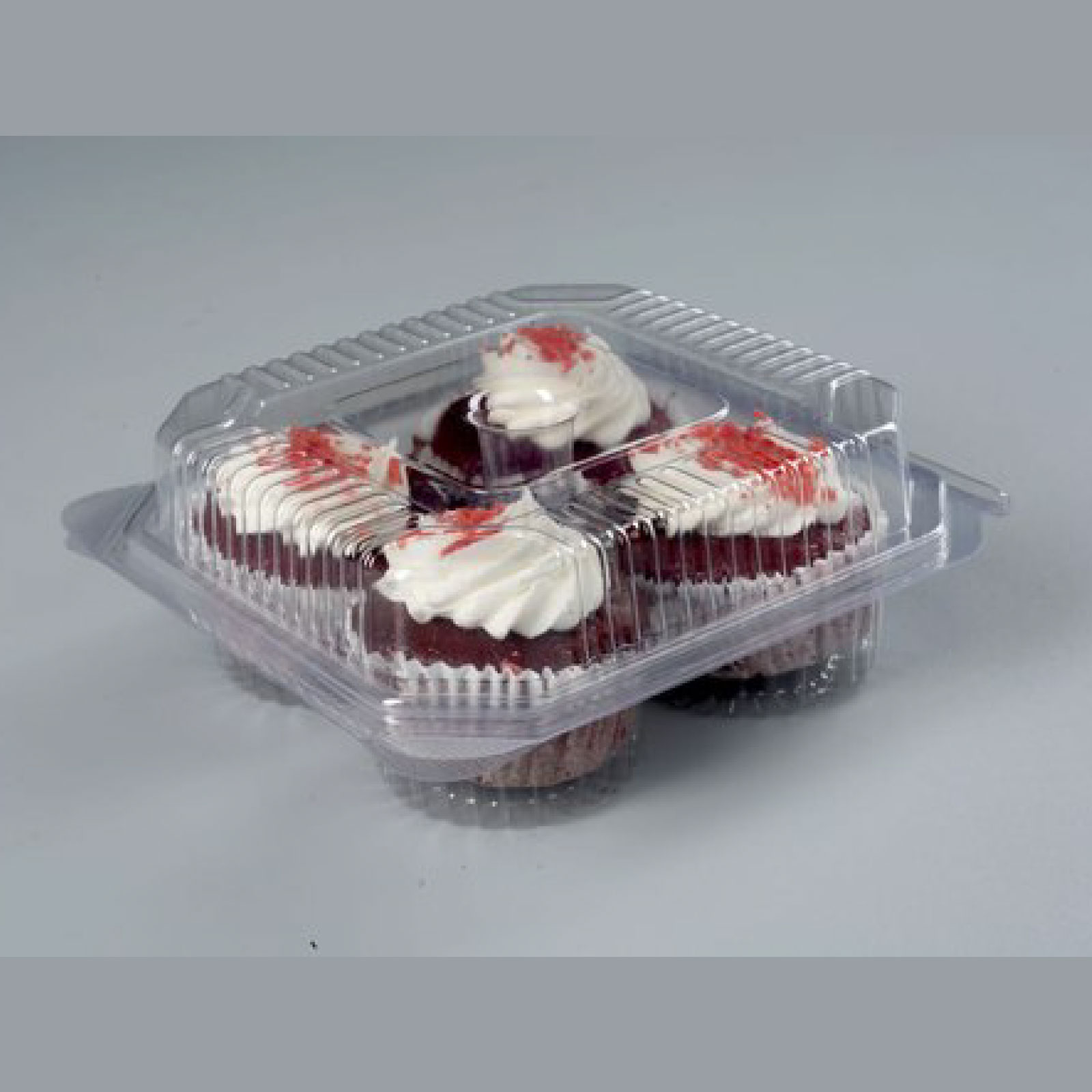 4 CupCake hinged box (100 pc pack) - Modern Packagers